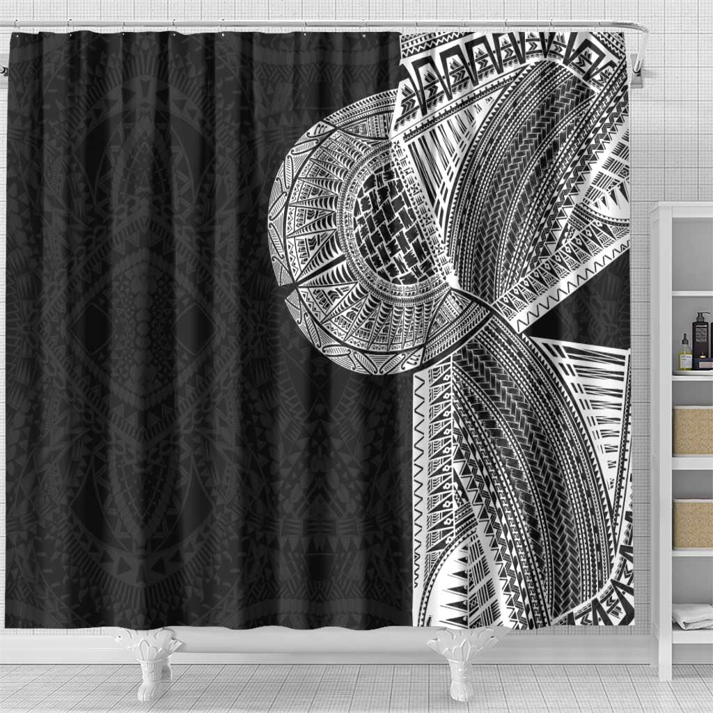 Samoan Tatau Shower Curtain Art Tribal Traditional Tattoos - Polynesian Pride