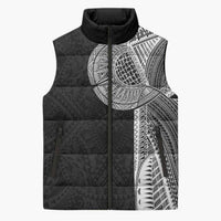 Samoan Tatau Sleeveless Puffer Jacket Art Tribal Traditional Tattoos - Polynesian Pride