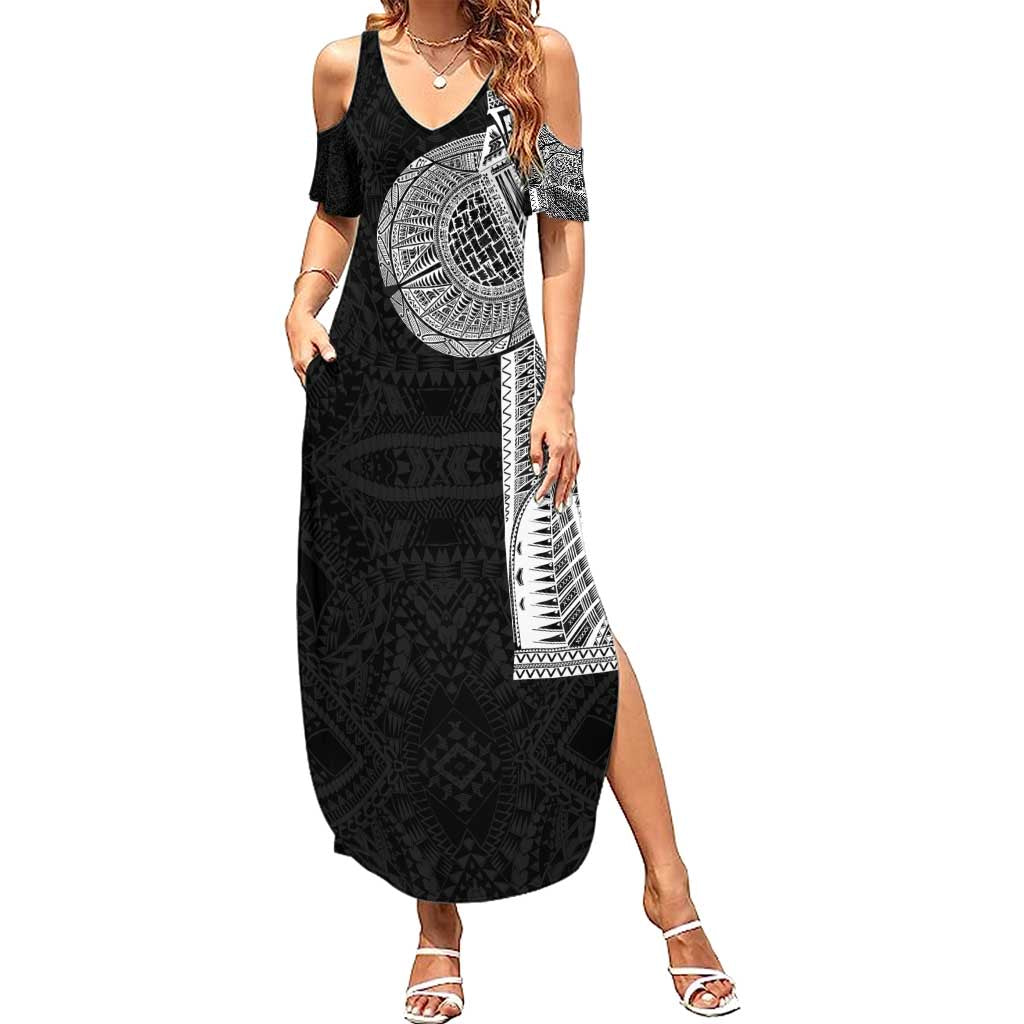 Samoan Tatau Summer Maxi Dress Art Tribal Traditional Tattoos - Polynesian Pride