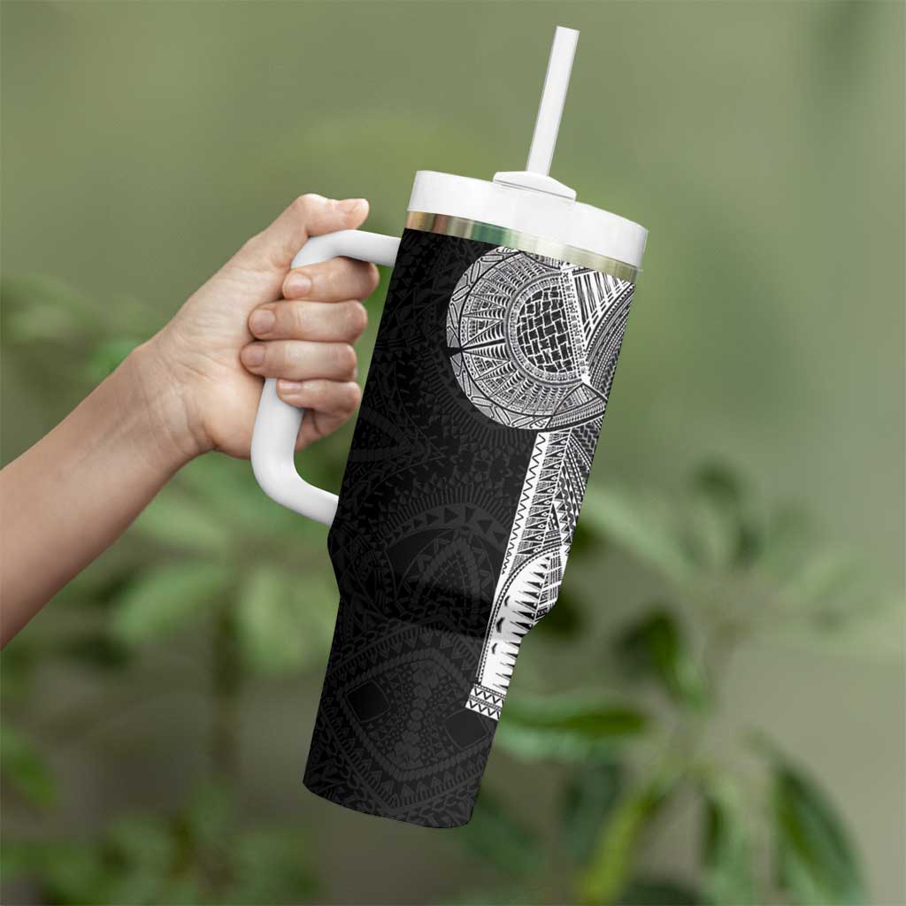 Samoan Tatau Tumbler With Handle Art Tribal Traditional Tattoos - Polynesian Pride