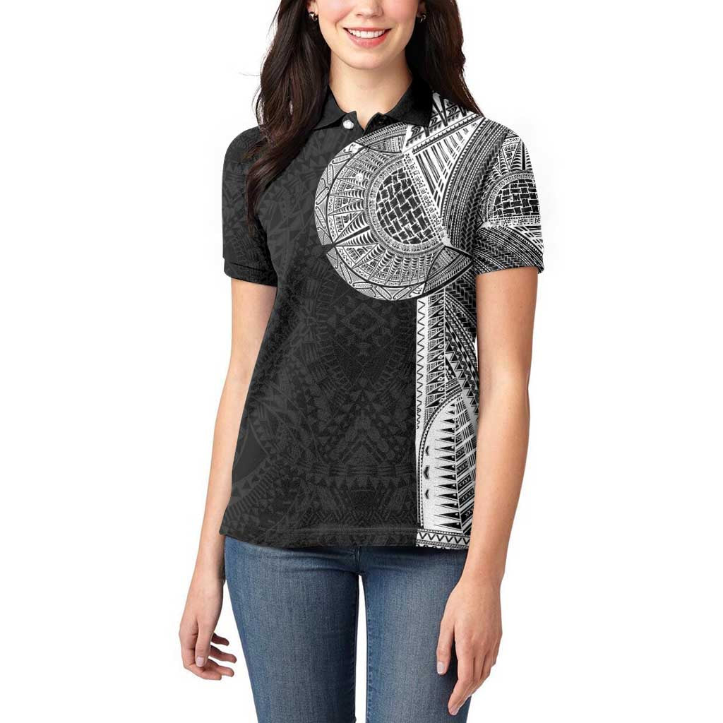 Samoan Tatau Women Polo Shirt Art Tribal Traditional Tattoos - Polynesian Pride