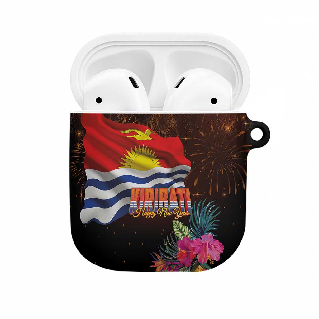 Kiribati Flag and Fireworks AirPods Case First Place Welcome the New Year - Polynesian Pride