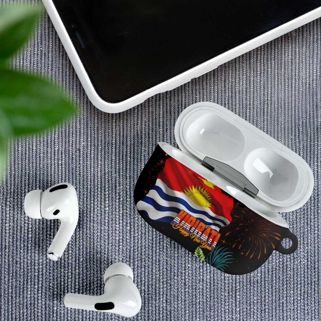 Kiribati Flag and Fireworks AirPods Case First Place Welcome the New Year - Polynesian Pride