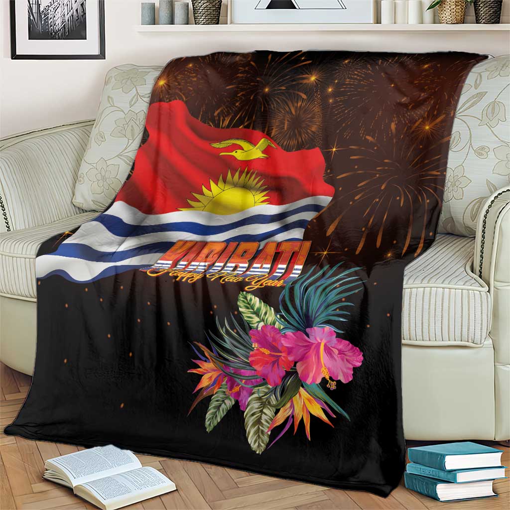 Kiribati Flag and Fireworks Blanket First Place Welcome the New Year - Polynesian Pride