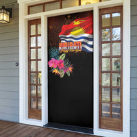 Kiribati Flag and Fireworks Door Cover First Place Welcome the New Year - Polynesian Pride