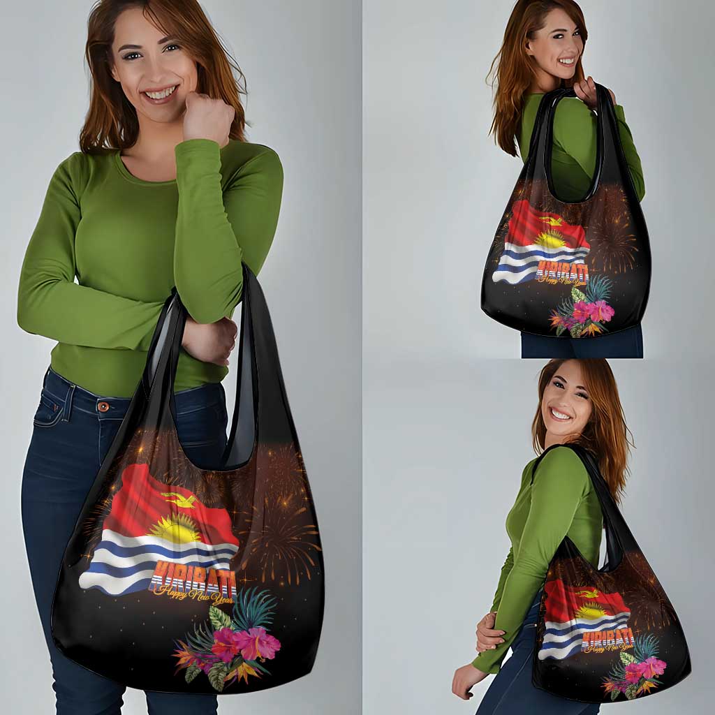 Kiribati Flag and Fireworks Grocery Bag First Place Welcome the New Year - Polynesian Pride