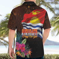 Kiribati Flag and Fireworks Hawaiian Shirt First Place Welcome the New Year - Polynesian Pride