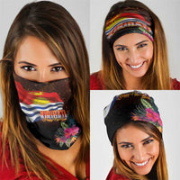 Kiribati Flag and Fireworks Neck Gaiter First Place Welcome the New Year - Polynesian Pride