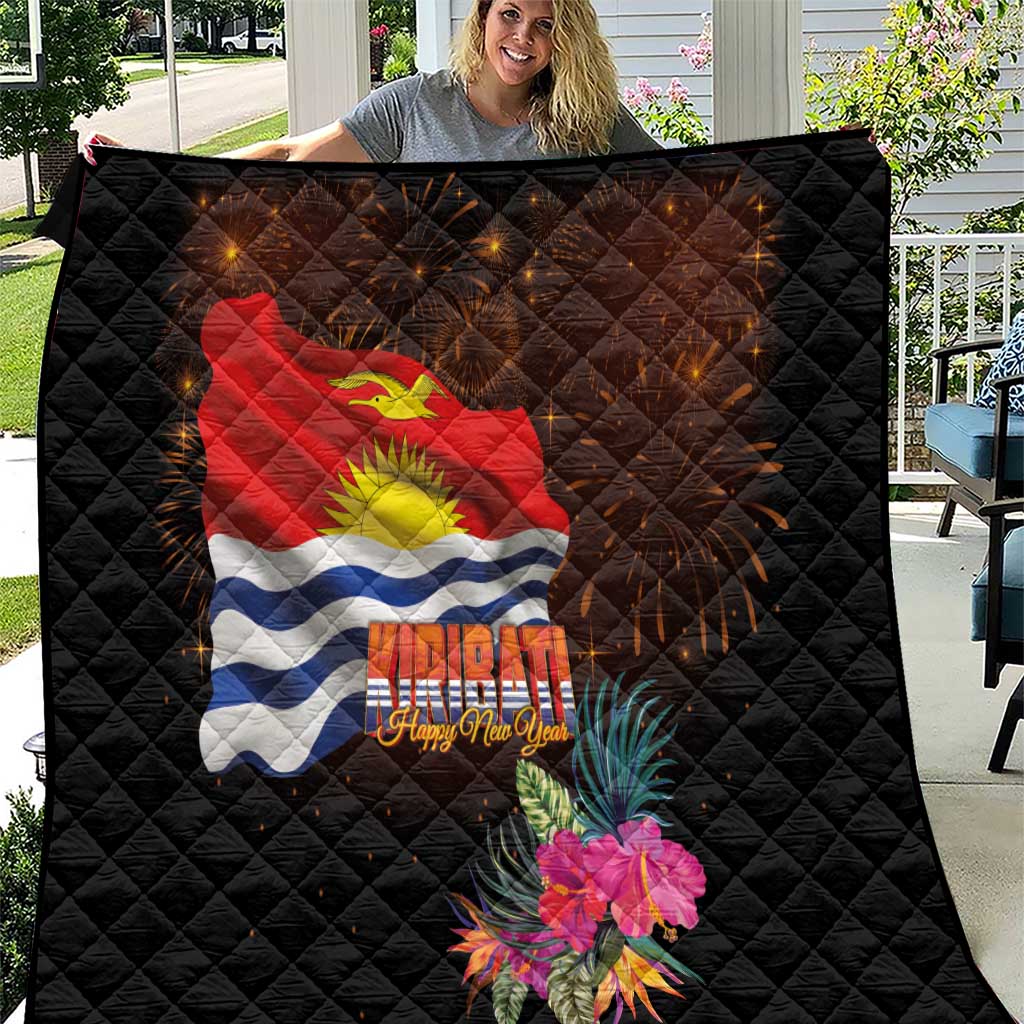 Kiribati Flag and Fireworks Quilt First Place Welcome the New Year - Polynesian Pride