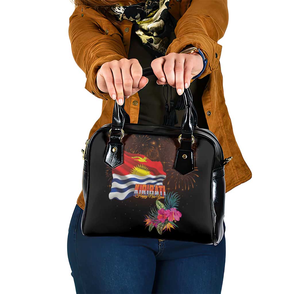 Kiribati Flag and Fireworks Shoulder Handbag First Place Welcome the New Year - Polynesian Pride