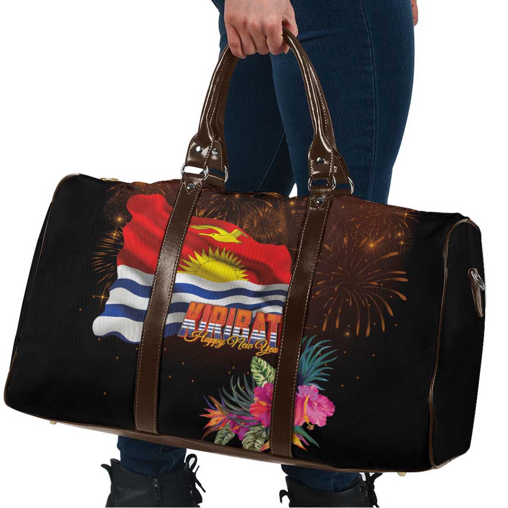 Kiribati Flag and Fireworks Travel Bag First Place Welcome the New Year - Polynesian Pride