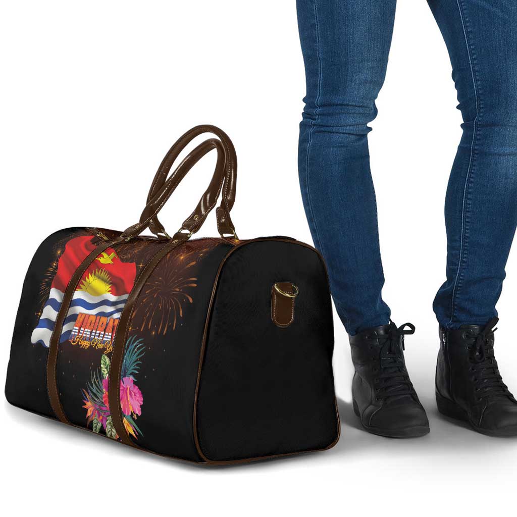 Kiribati Flag and Fireworks Travel Bag First Place Welcome the New Year - Polynesian Pride