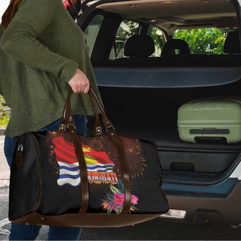 Kiribati Flag and Fireworks Travel Bag First Place Welcome the New Year - Polynesian Pride