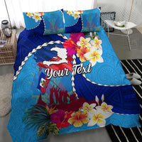 Personalised Haiti 220th Anniversary Independence Day Bedding Set Ayiti Flower with Polynesian Pattern LT03 - Polynesian Pride