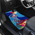 Personalised Haiti 220th Anniversary Independence Day Car Mats Ayiti Flower with Polynesian Pattern LT03 - Polynesian Pride