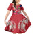 Personalised Haiti Coat Of Arms Family Matching Mermaid Dress and Hawaiian Shirt Repiblik d Ayiti Tropical Flower Red Polynesian Pattern LT03 Daughter's Dress Red - Polynesian Pride