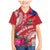 Personalised Haiti Coat Of Arms Family Matching Mermaid Dress and Hawaiian Shirt Repiblik d Ayiti Tropical Flower Red Polynesian Pattern LT03 Son's Shirt Red - Polynesian Pride