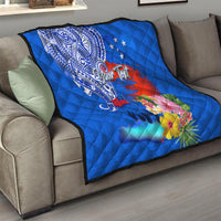 Personalised Samoa 62nd Anniversary Independence Day Quilt Samoan Tribal Flag Style LT03 - Polynesian Pride