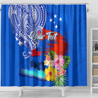 Personalised Samoa 62nd Anniversary Independence Day Shower Curtain Samoan Tribal Flag Style LT03 - Polynesian Pride