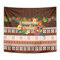Pasifika Festival Auckland Tapestry Polynesian Tribal with Pacific Pattern Brown Color