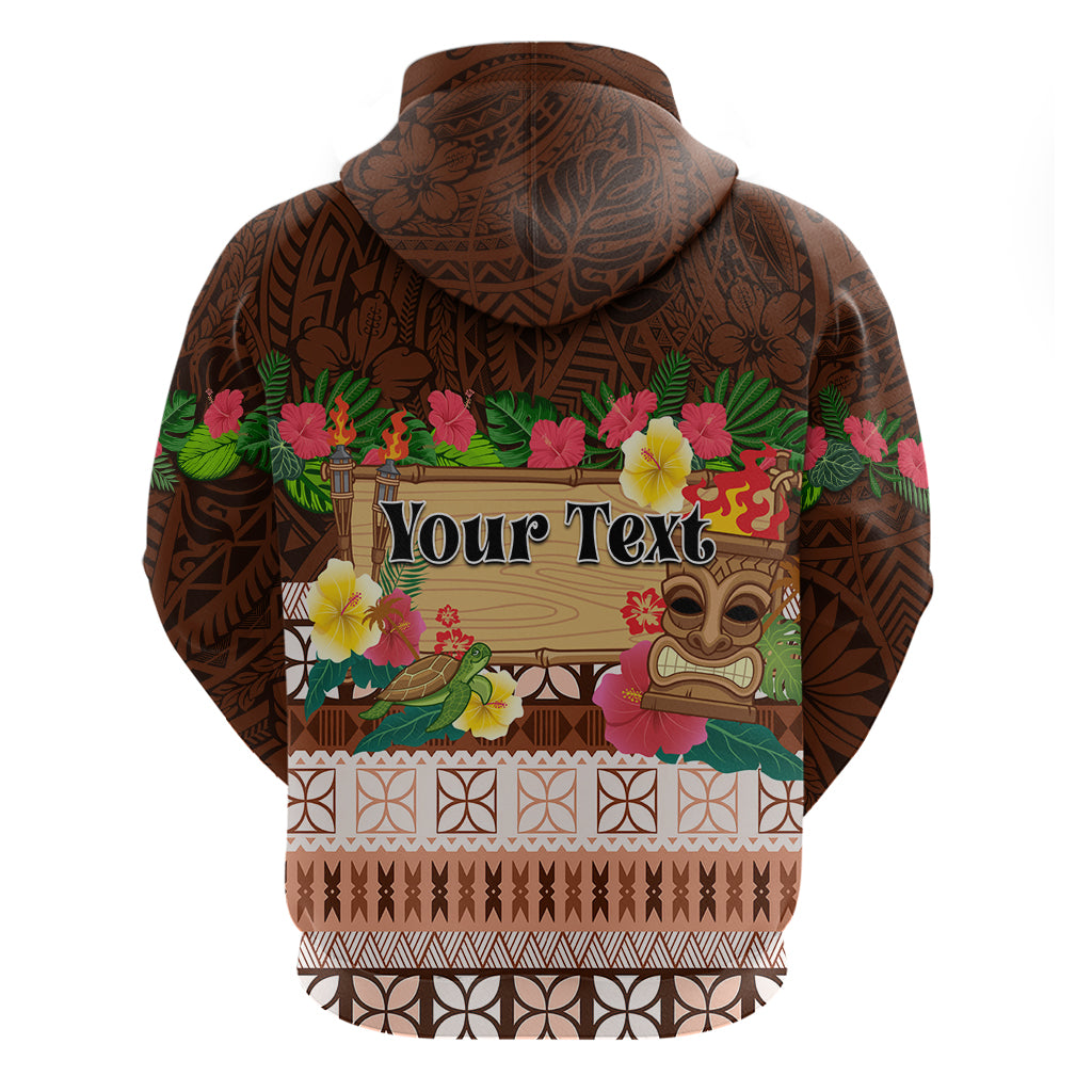 Pasifika Festival Auckland Zip Hoodie Polynesian Tribal with Pacific Pattern Brown Color LT03 - Polynesian Pride