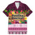 Pasifika Festival Auckland Family Matching Mermaid Dress and Hawaiian Shirt Polynesian Tribal with Pacific Pattern Pink Color LT03 Dad's Shirt - Short Sleeve Pink - Polynesian Pride