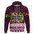 Pasifika Festival Auckland Hoodie Polynesian Tribal with Pacific Pattern Pink Color LT03 Zip Hoodie Pink - Polynesian Pride