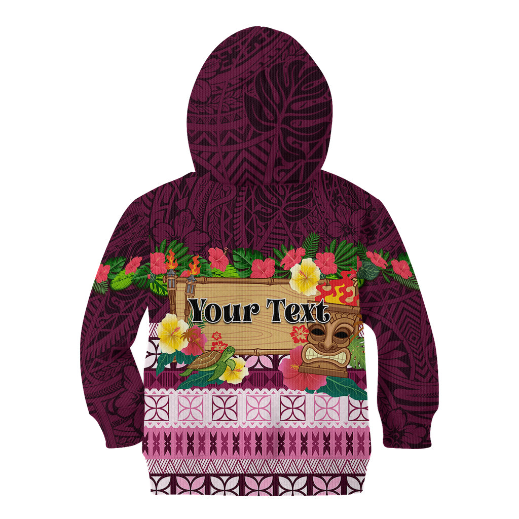 Pasifika Festival Auckland Kid Hoodie Polynesian Tribal with Pacific Pattern Pink Color LT03 - Polynesian Pride