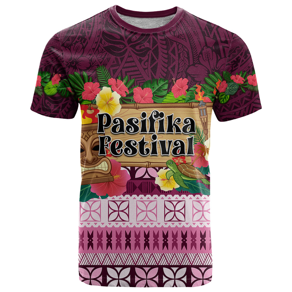 Pasifika Festival Auckland T Shirt Polynesian Tribal with Pacific Pattern Pink Color LT03 Pink - Polynesian Pride
