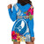 Yap Day Hoodie Dress Tapa Pattern with Hisbiscus LT03 - Polynesian Pride