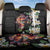 Hawaiian Lei Day Back Car Seat Cover Plumeria and Turtle with Polynesian Tribal Pattern