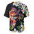 Hawaiian Lei Day Baseball Jersey Plumeria and Turtle with Polynesian Tribal Pattern