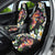 Hawaiian Lei Day Car Seat Cover Plumeria and Turtle with Polynesian Tribal Pattern