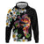 Hawaiian Lei Day Hoodie Plumeria and Turtle with Polynesian Tribal Pattern