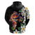 Hawaiian Lei Day Hoodie Plumeria and Turtle with Polynesian Tribal Pattern