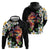 Hawaiian Lei Day Hoodie Plumeria and Turtle with Polynesian Tribal Pattern