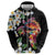 Hawaiian Lei Day Hoodie Plumeria and Turtle with Polynesian Tribal Pattern