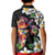 Hawaiian Lei Day Kid Polo Shirt Plumeria and Turtle with Polynesian Tribal Pattern