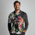 Hawaiian Lei Day Long Sleeve Polo Shirt Plumeria and Turtle with Polynesian Tribal Pattern