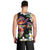 Hawaiian Lei Day Men Tank Top Plumeria and Turtle with Polynesian Tribal Pattern