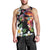 Hawaiian Lei Day Men Tank Top Plumeria and Turtle with Polynesian Tribal Pattern