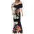 Hawaiian Lei Day Mermaid Dress Plumeria and Turtle with Polynesian Tribal Pattern