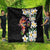 Hawaiian Lei Day Quilt Plumeria and Turtle with Polynesian Tribal Pattern