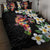 Hawaiian Lei Day Quilt Bed Set Plumeria and Turtle with Polynesian Tribal Pattern