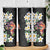 Hawaiian Lei Day Skinny Tumbler Plumeria and Turtle with Polynesian Tribal Pattern