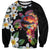 Hawaiian Lei Day Sweatshirt Plumeria and Turtle with Polynesian Tribal Pattern