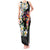 Hawaiian Lei Day Tank Maxi Dress Plumeria and Turtle with Polynesian Tribal Pattern