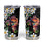 Hawaiian Lei Day Tumbler Cup Plumeria and Turtle with Polynesian Tribal Pattern