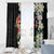 Hawaiian Lei Day Window Curtain Plumeria and Turtle with Polynesian Tribal Pattern