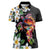 Hawaiian Lei Day Women Polo Shirt Plumeria and Turtle with Polynesian Tribal Pattern